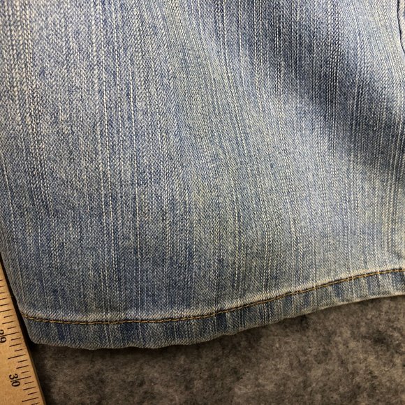 Bandolino Jeans 20W Womens Mid Rise Bootcut Light Wash Button Flap Pockets Stain - Picture 8 of 16